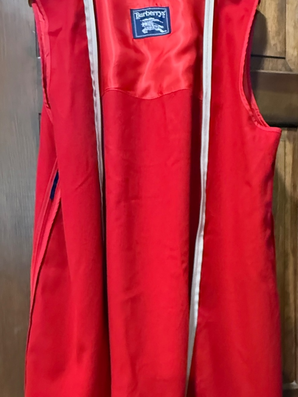 Vintage Burberrys' Prorsum Made in England Red Trench Coat liner - Picture 14 of 16